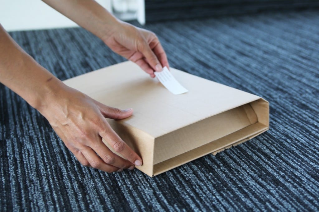 Kalligrafie spullen ingepakt 