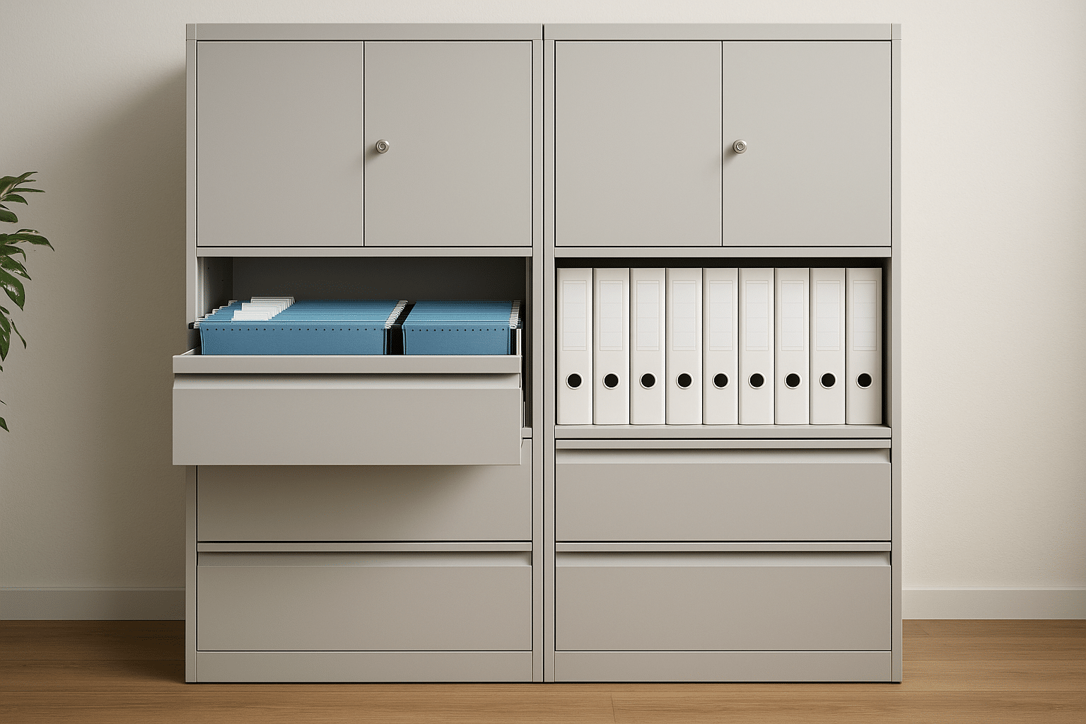 Perfecte archiefkast voor een georganiseerde kantooromgeving Afbeelding Afbeelding